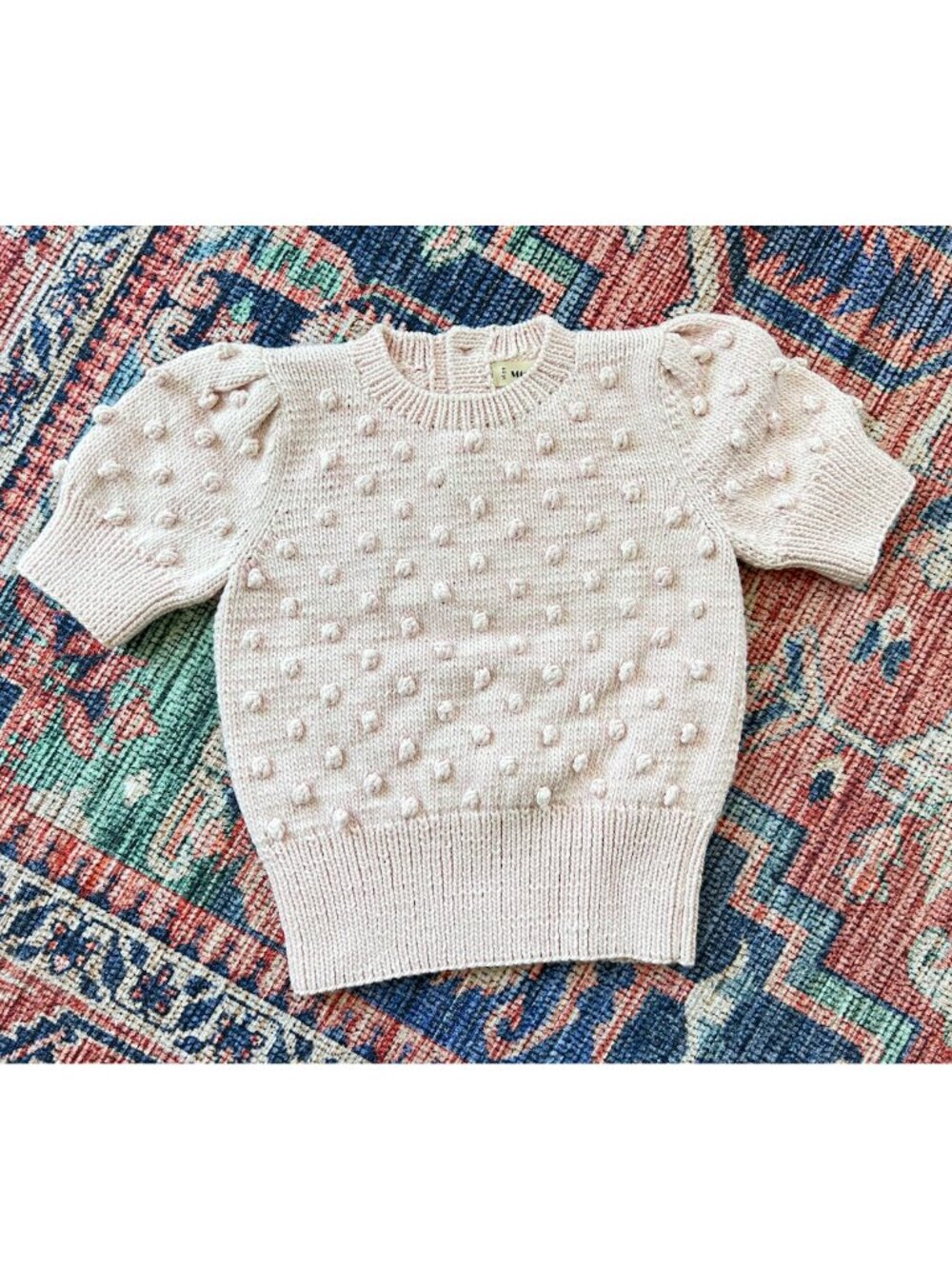 NWOT Misha & Puff Ellie Popcorn Pullover, cotton, english rose, 4-5y
